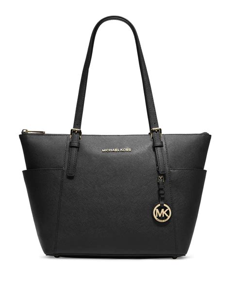 michael kors saffiano bag black|michael kors saffiano jet set.